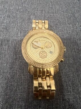 Joe Rodeo Classic JCL19 Diamond Watch 1.75ct Gold Tone Swiss Chronograph